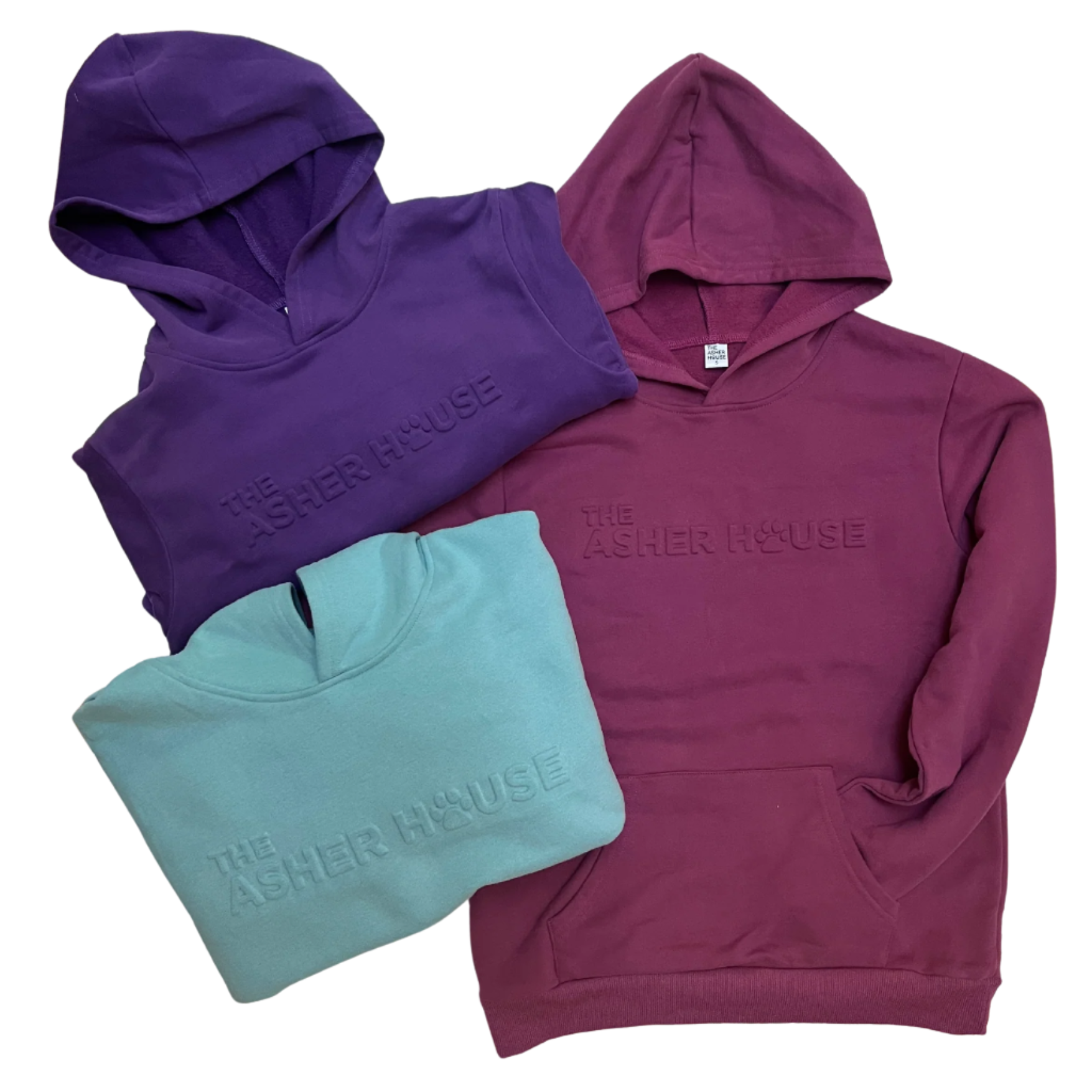 Embossed Fleece Lined Hoodie-up to 3XL