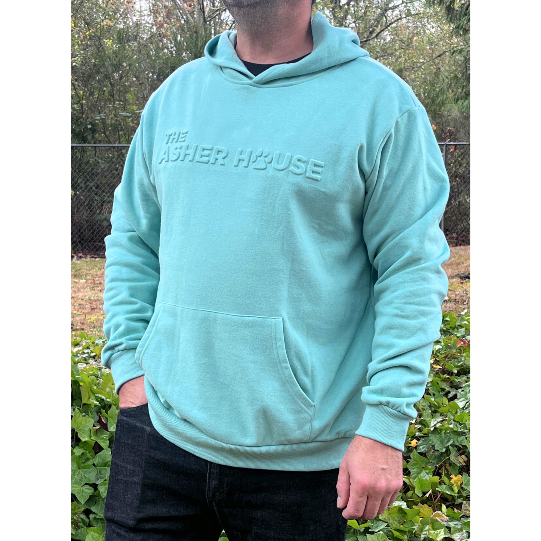 Embossed Fleece Lined Hoodie-up to 3XL