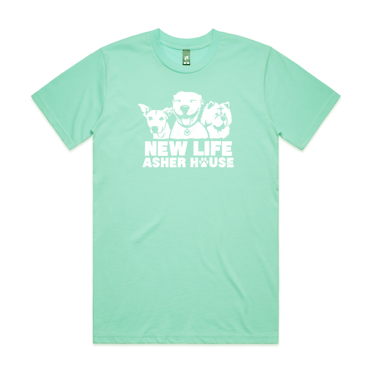New Life Asher House Vintage White Logo Tee The Asher House