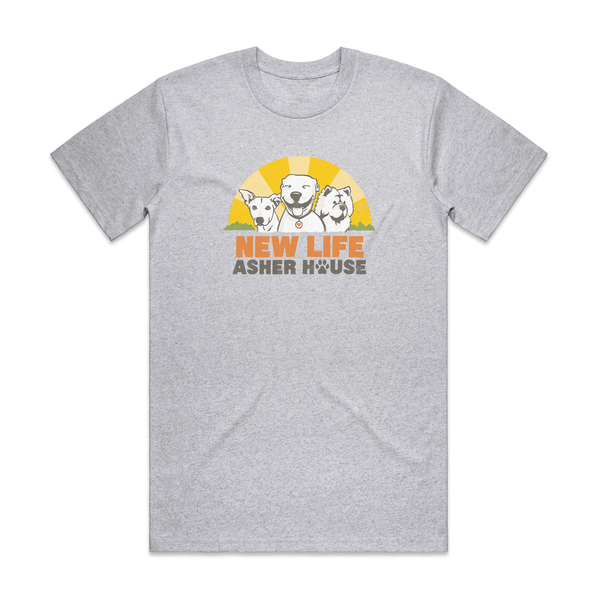 New Life Asher House Vintage Color Logo Tee The Asher House