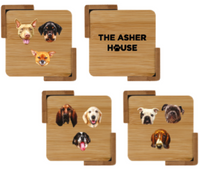 The Asher House Coasters- Group of 4