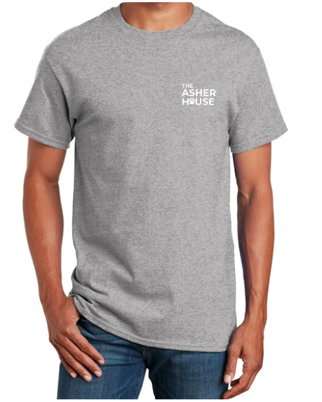 NEW! The Asher House Left Chest Text Tee- Up to 5X