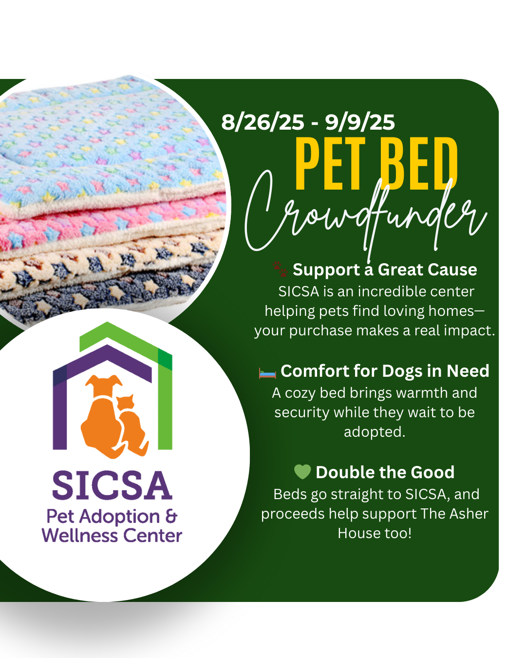 Buy A Pet Bed for SICSA!