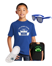 Kids Glow T-shirt, Shoe Charm, & Sunglasses Bundle