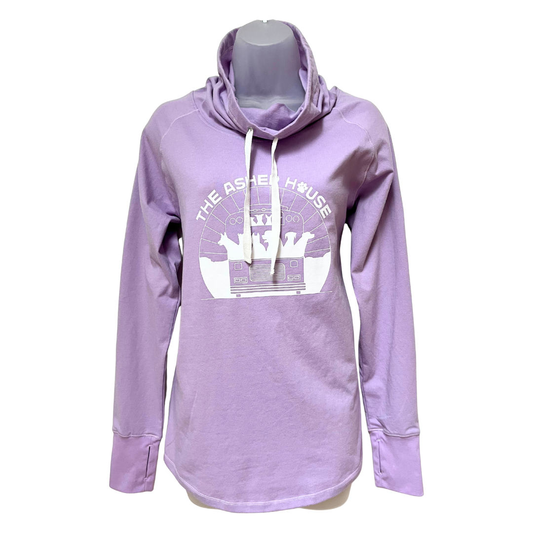 New! Women's Cowl Neck Tee- Bus Logo