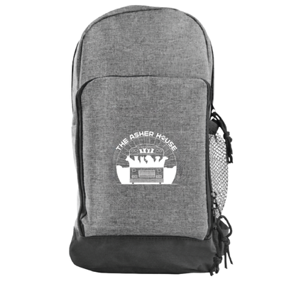 New! Gray Bus Logo Sling Backpack