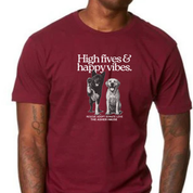 New! PawsitiviTEES T-Shirt: High Fives & Good Vibes