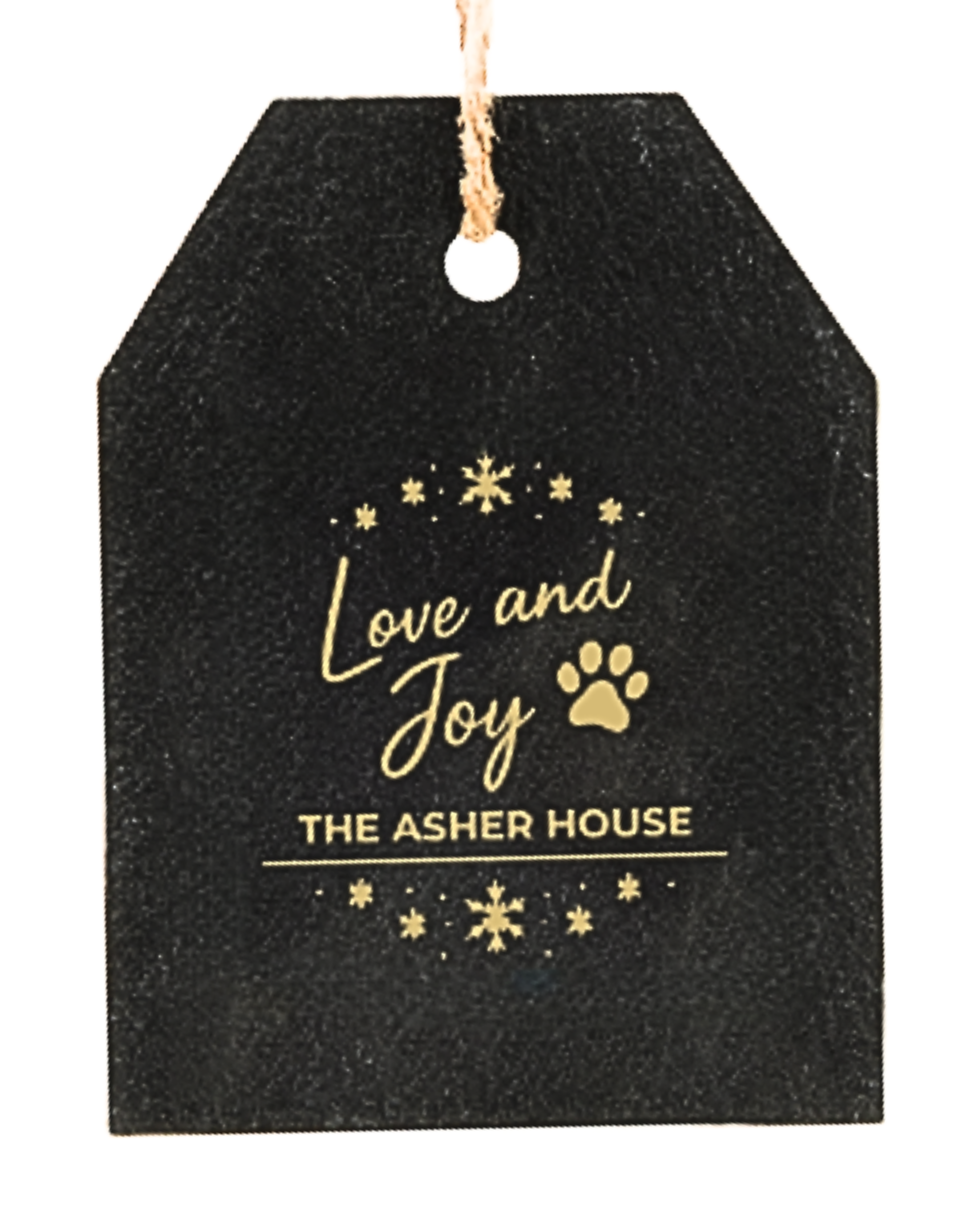 New! Black Slate Holiday Ornament