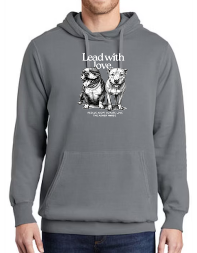 New! PawsitiviTEES Lead with love Hoodie- Up to 5XL