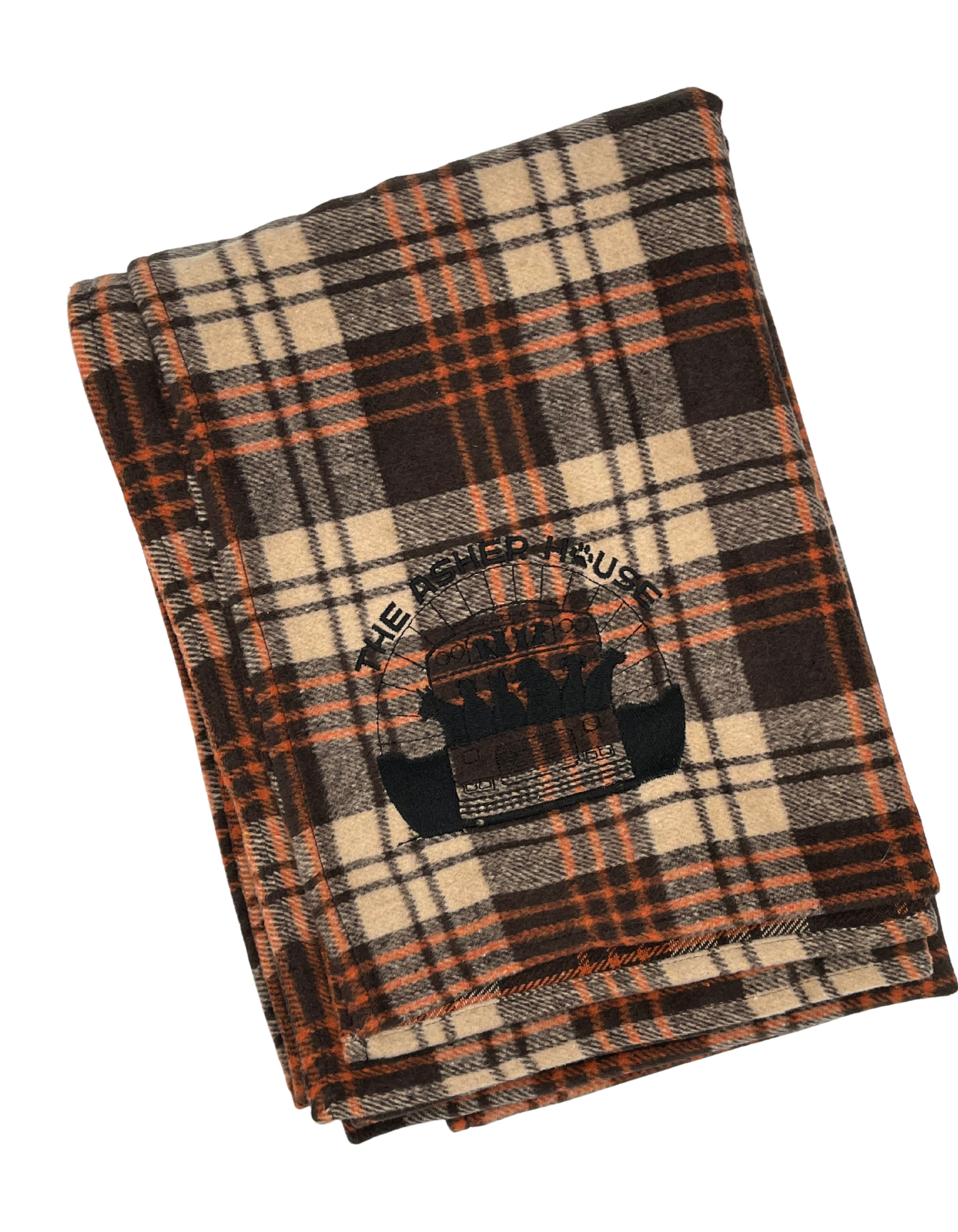 New! Bus Logo Embroidered Flannel Throw Blanket