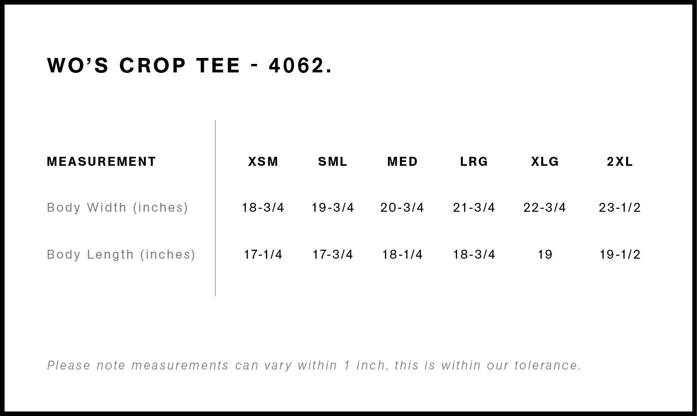 New! Women’s Premium Logo Crop Top- Up To XL