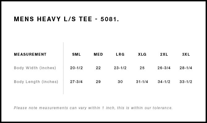 New! Premium Logo Heavyweight Long Sleeve Shirt- Up To 3XL