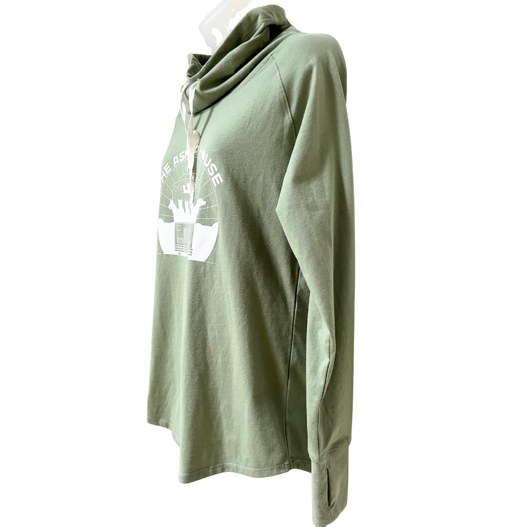 New! Women's Cowl Neck Tee- Bus Logo