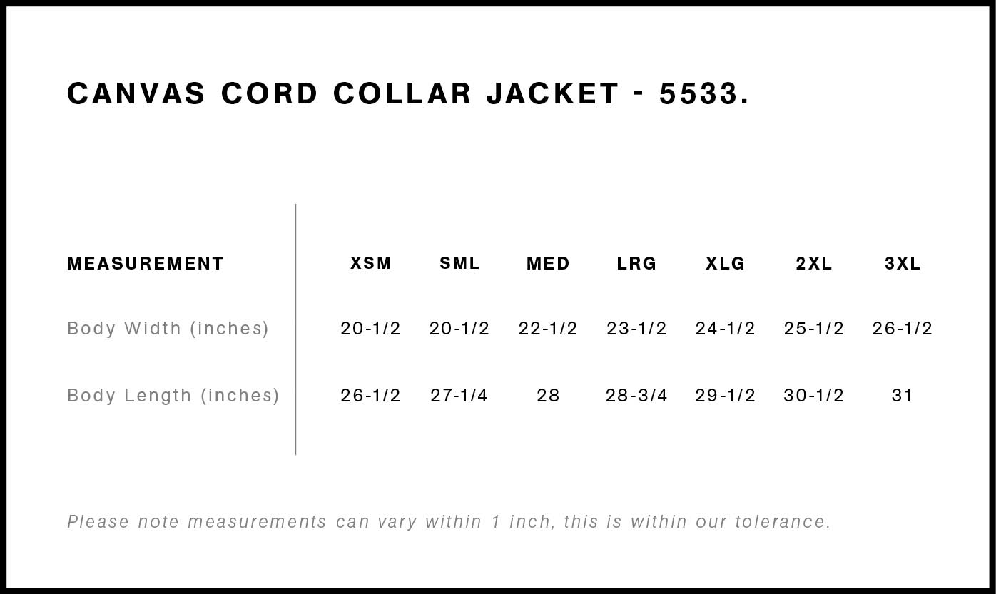 New! Premium Logo Cord Collar Jacket- Up To 3XL