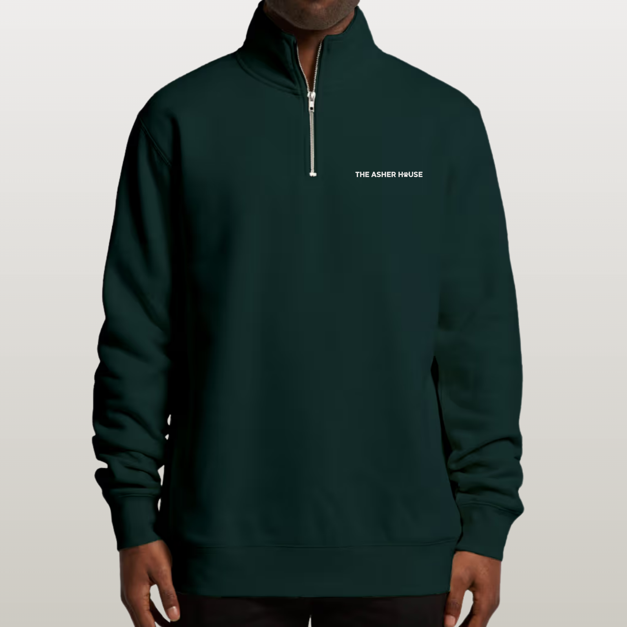 New! Premium Logo Half Zip Crew- Up To 3XL