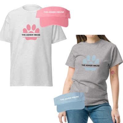 New! Unisex Pawesome Tee & Visor Bundle- Up To 5X