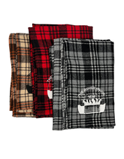 New! Bus Logo Embroidered Flannel Throw Blanket