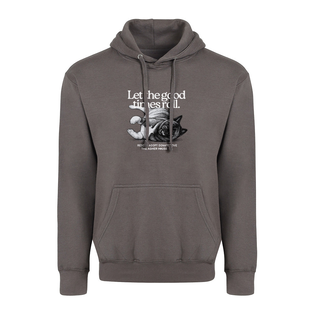 New! PawsitiviTEES Let The Good Times Roll Hoodie- Up to 5XL