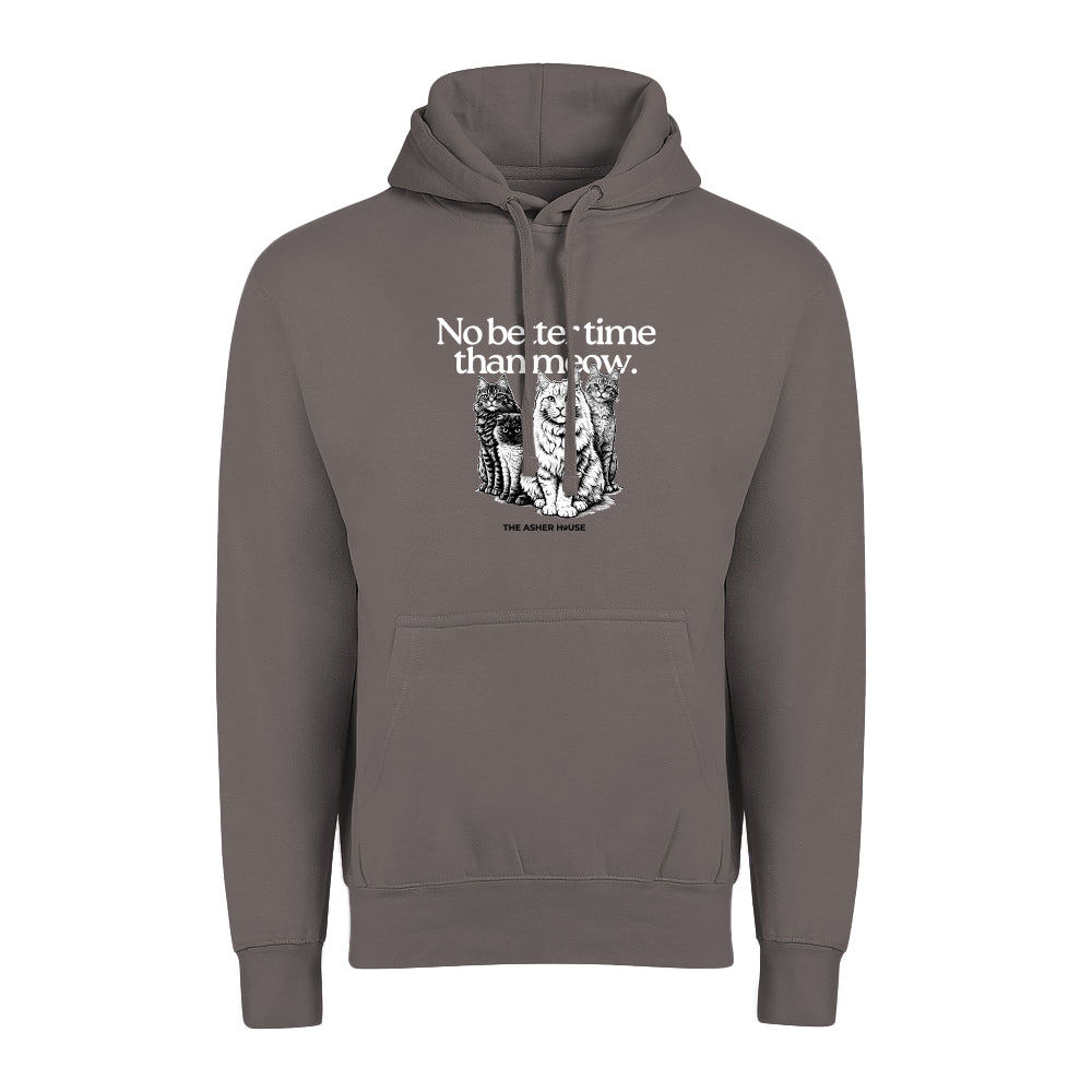 New! PawsitiviTEES Hoodie No Better Time Than Meow- Up to 5XL
