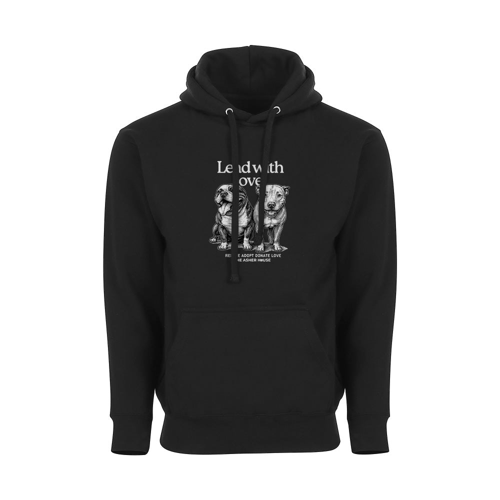 New! PawsitiviTEES Lead with love Hoodie- Up to 5XL