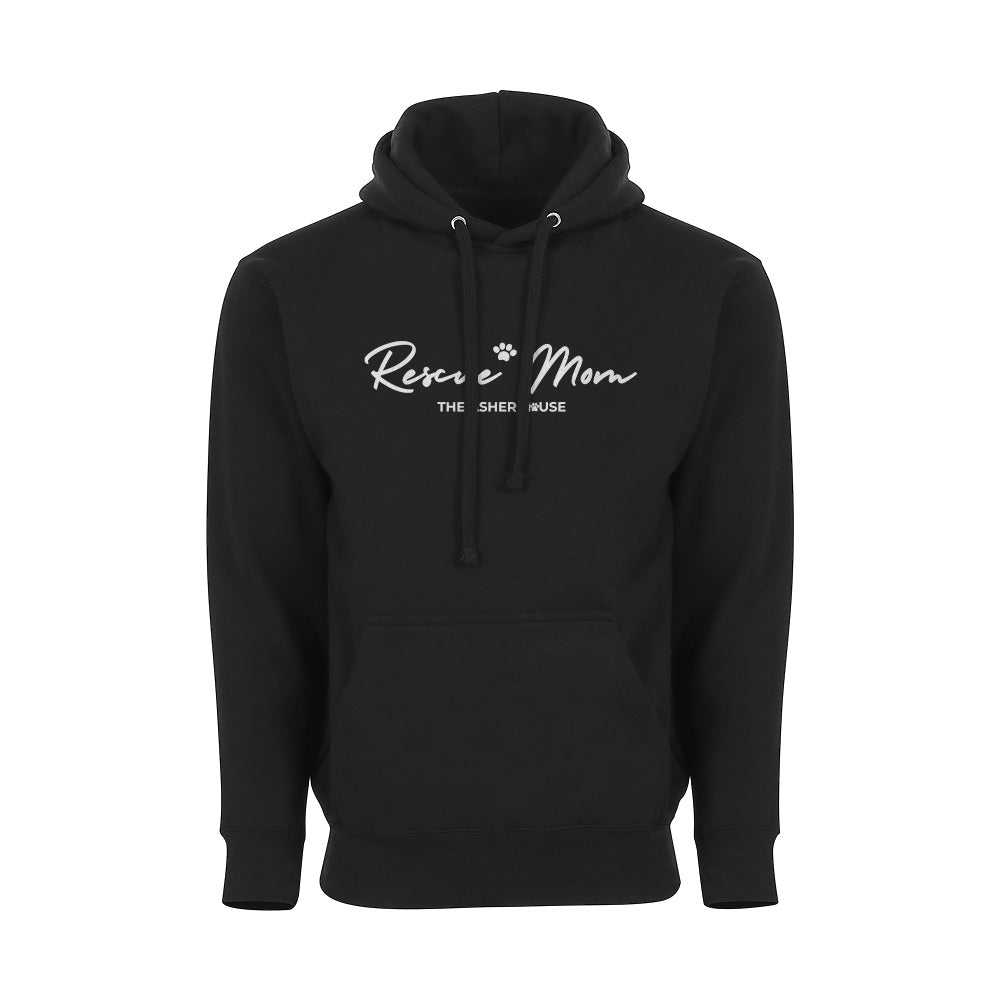 New! Rescue Mom Cursive Graphic Hoodie- Up to 5XL