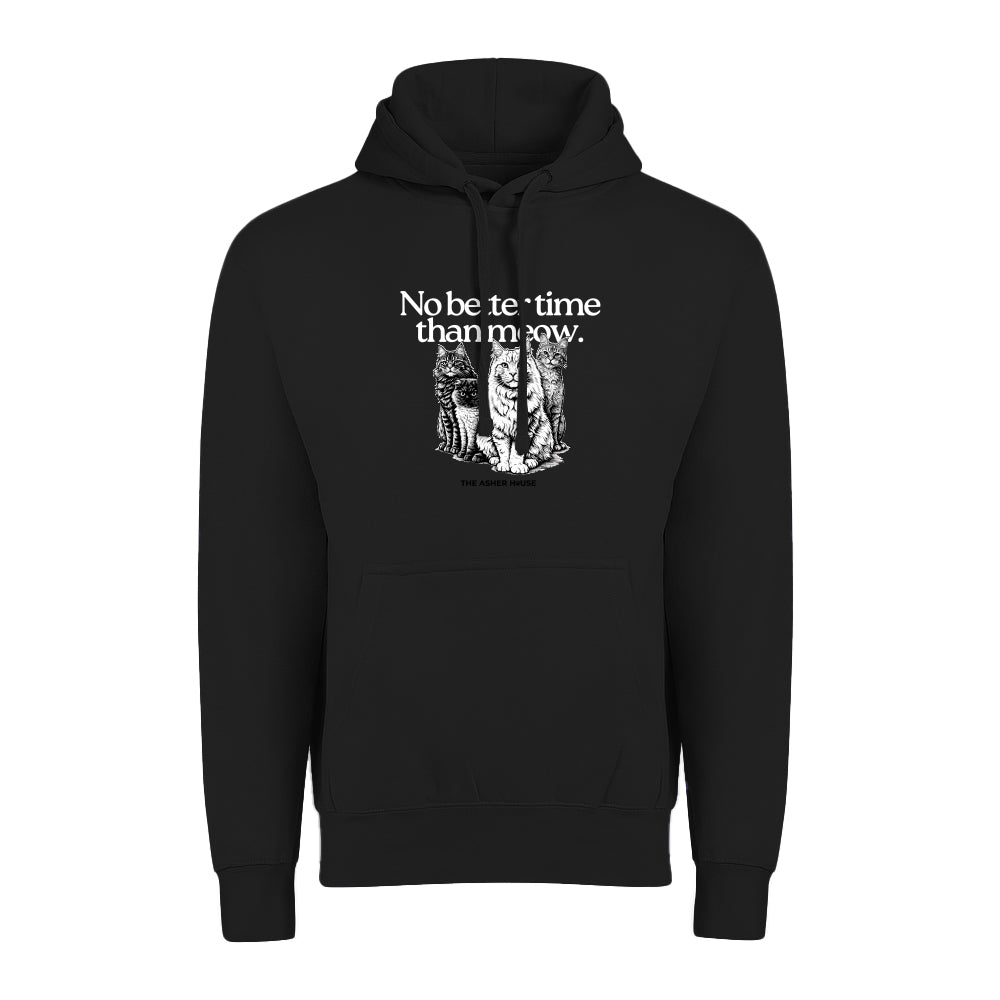 New! PawsitiviTEES Hoodie No Better Time Than Meow- Up to 5XL