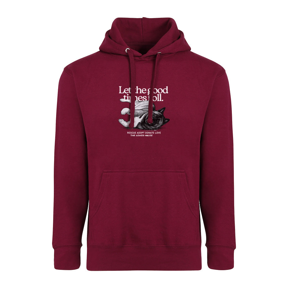New! PawsitiviTEES Let The Good Times Roll Hoodie- Up to 5XL