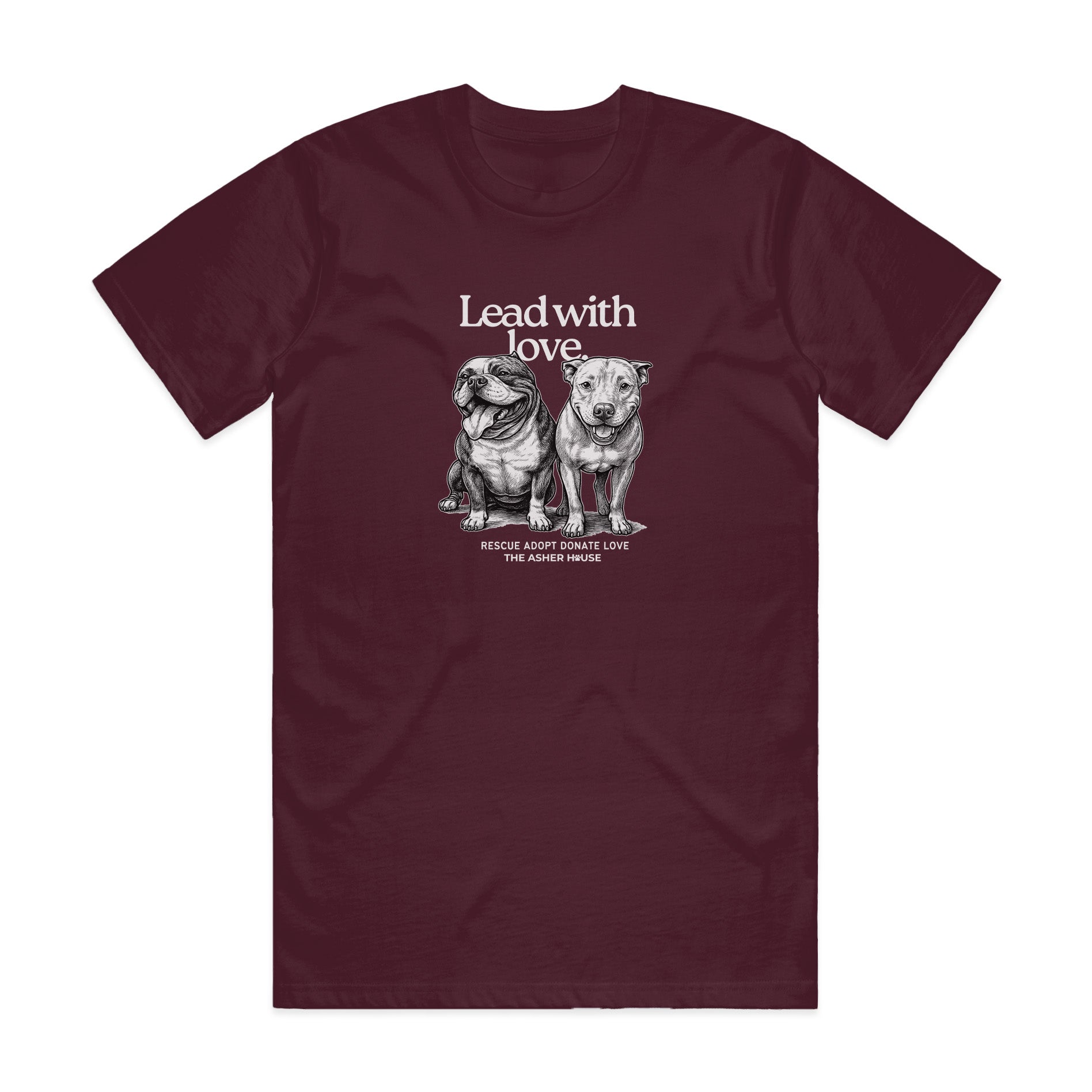 New! PawsitiviTEES T-Shirt: Lead with love Up to 3XL