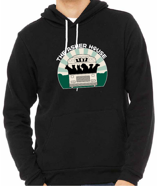The Asher House Unisex Bus Graphic Pullover Hoodie- 5 Colors