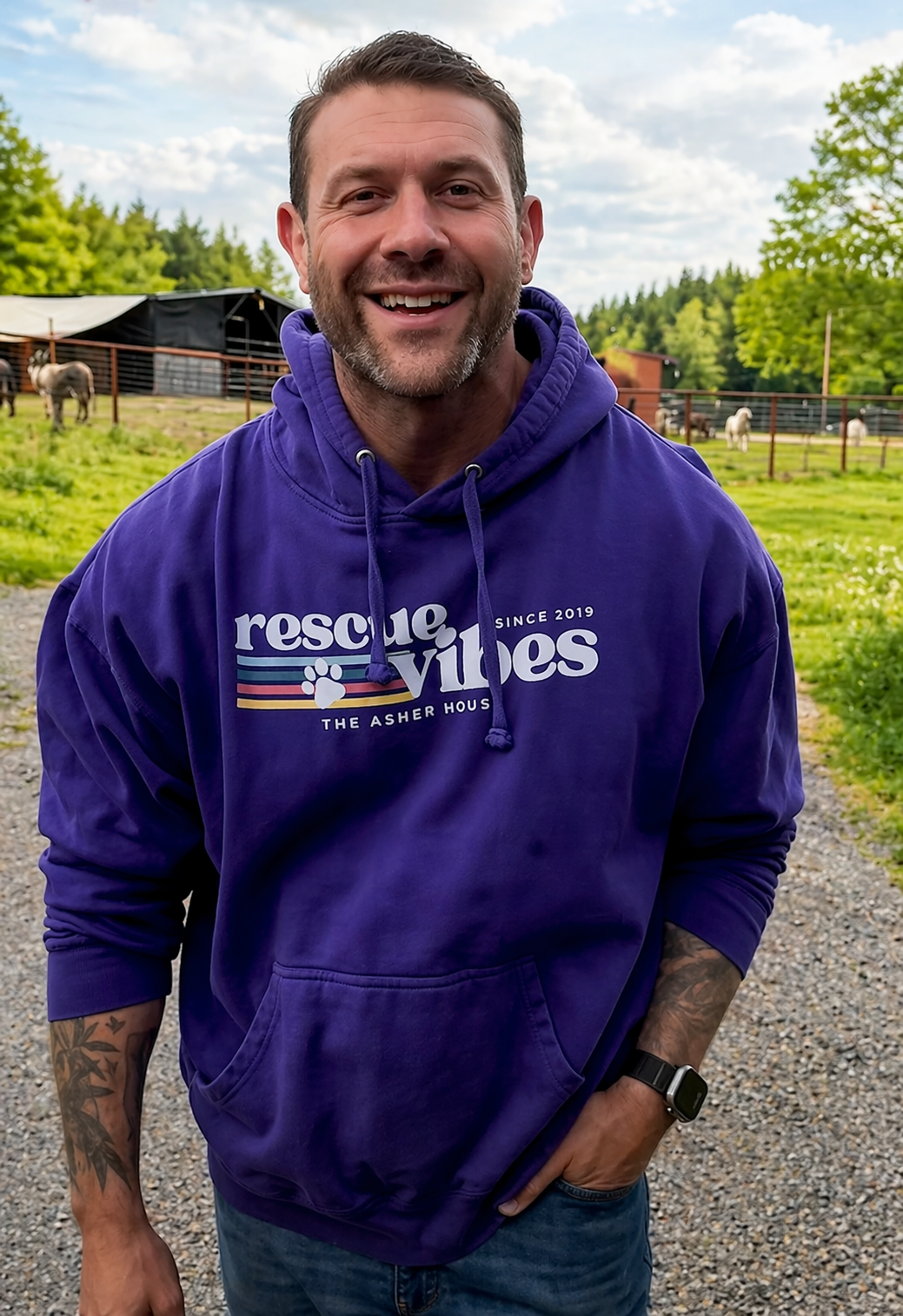 'Rescue Vibes' Graphic Hoodie- Up to 5XL