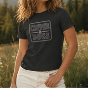 New! The Pack Roastery Coffee & Dogs Women’s High-waisted T-shirt- Up To XL