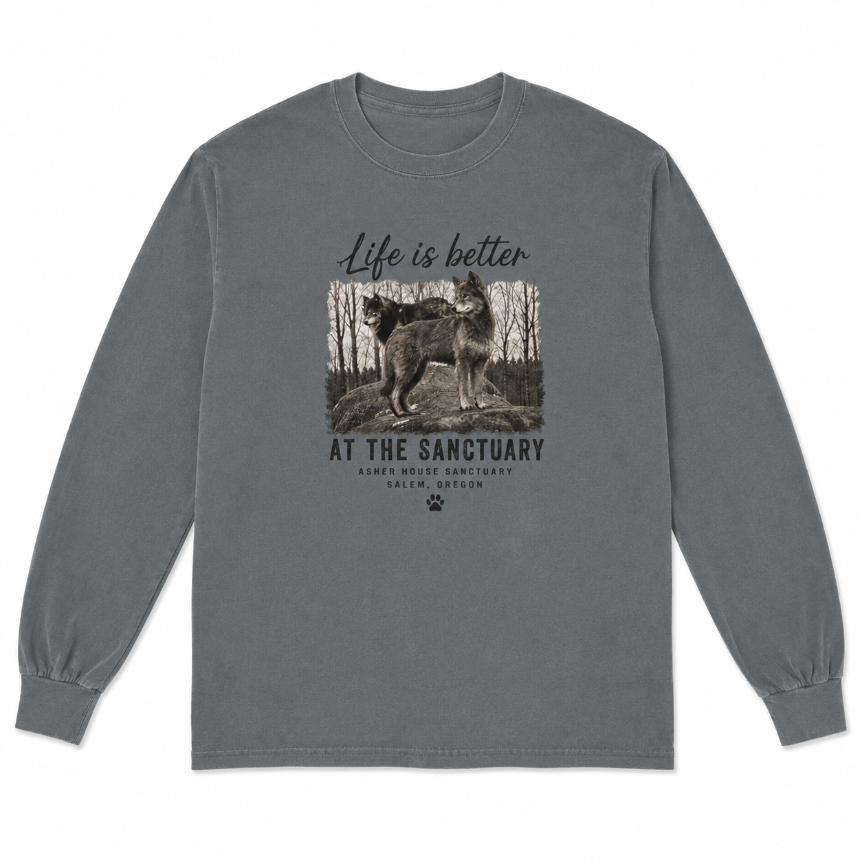 2026 Retreat Long Sleeve Tee- Wolf Hybrids