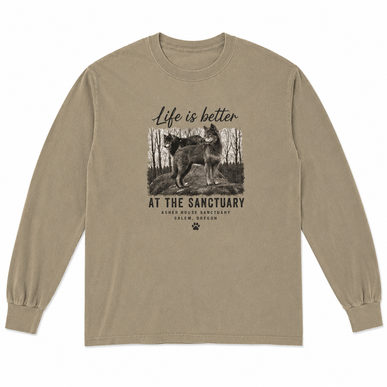 2026 Retreat Long Sleeve Tee- Wolf Hybrids