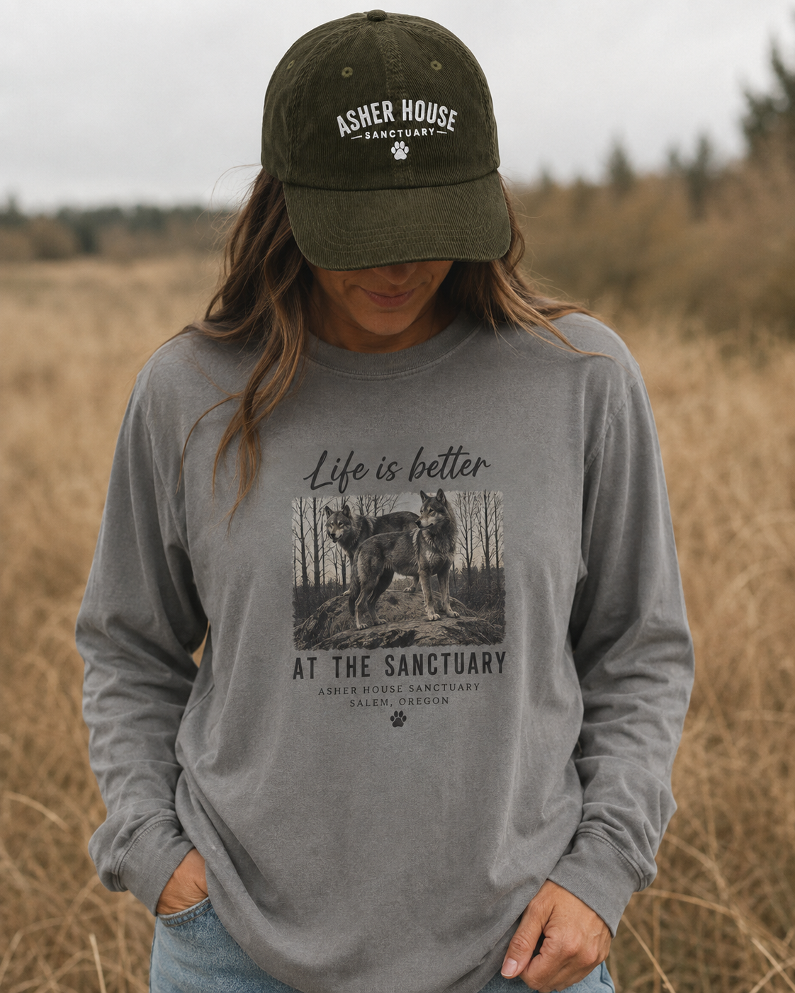 2026 Retreat Long Sleeve Tee- Wolf Hybrids