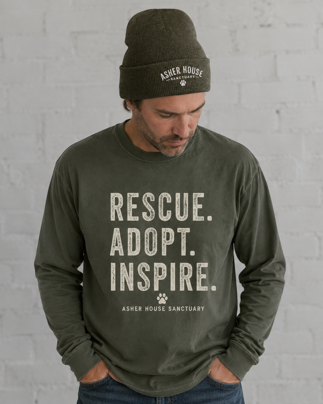 2026 Retreat Long Sleeve Tee- Rescue Adopt Inspire
