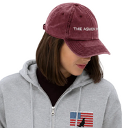 New! Embroidered Text Logo Vintage Cotton Twill Cap
