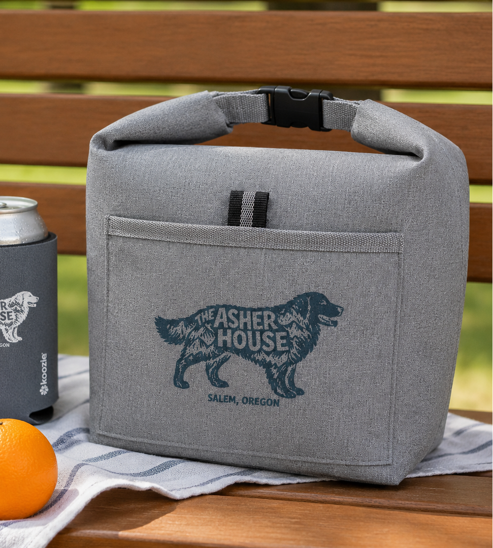 New! Dog Badge Logo Insulated Lunch Tote