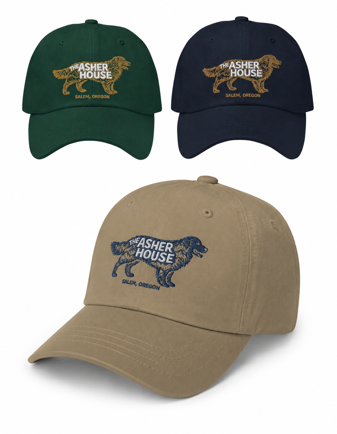 New! Dog Badge Embroidered Dad Hat