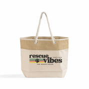New! Large Canvas Rope Tote