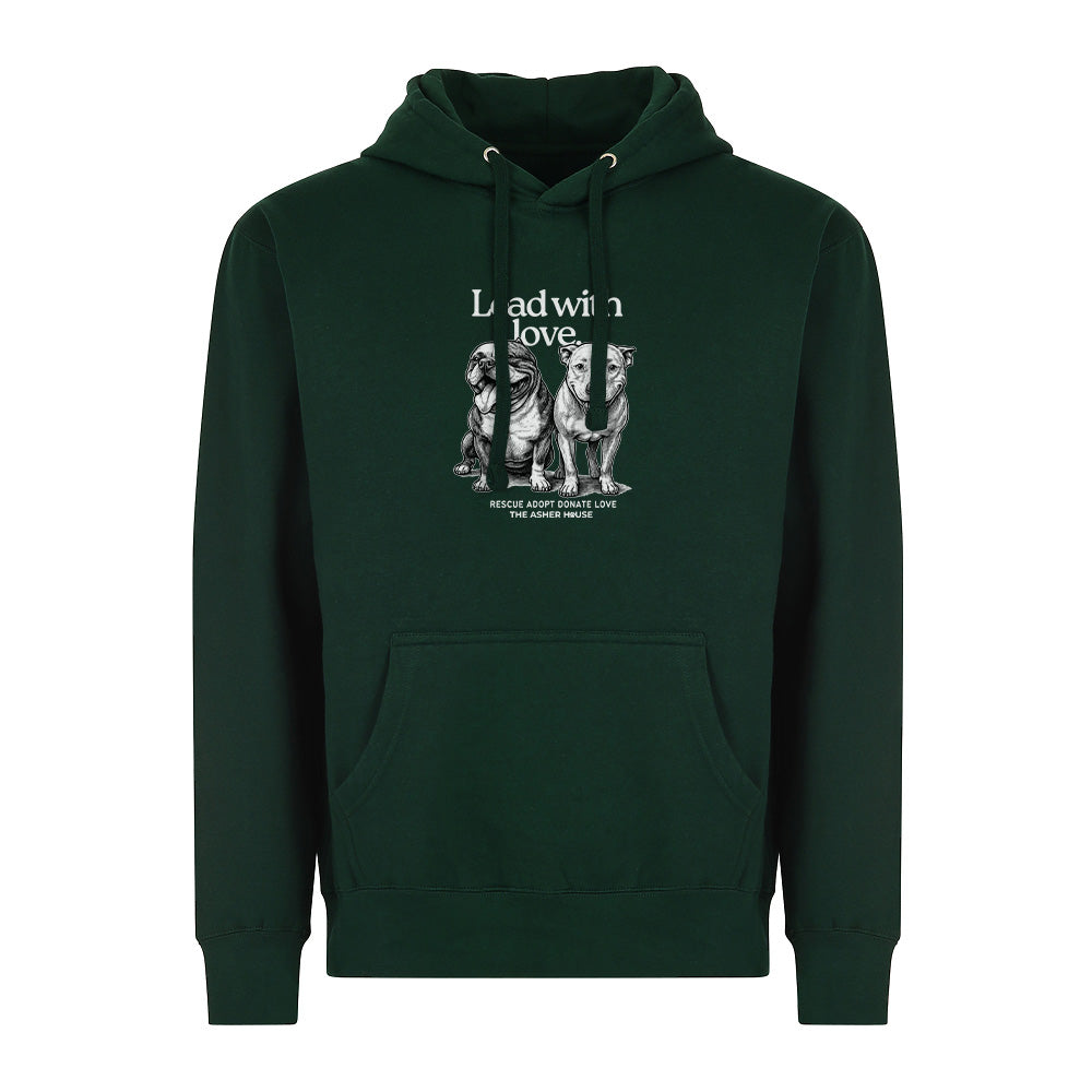 New! PawsitiviTEES Lead with love Hoodie- Up to 5XL