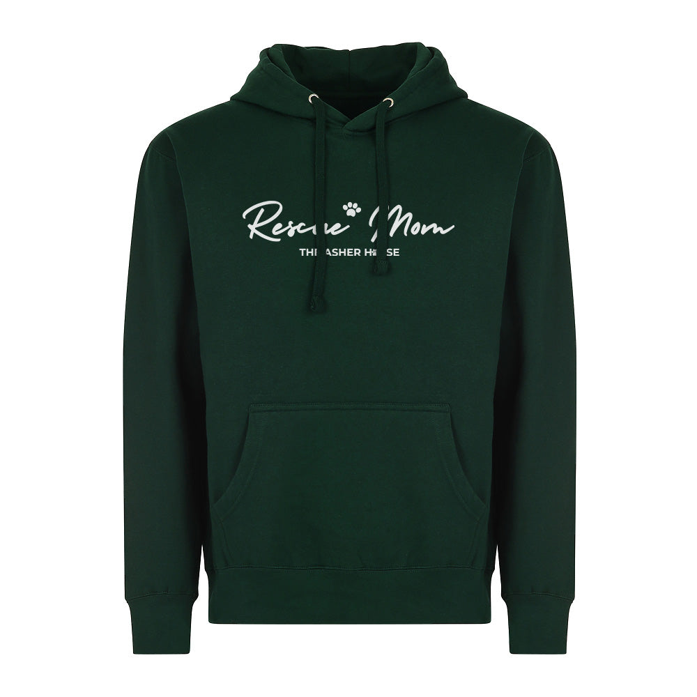 New! Rescue Mom Cursive Graphic Hoodie- Up to 5XL