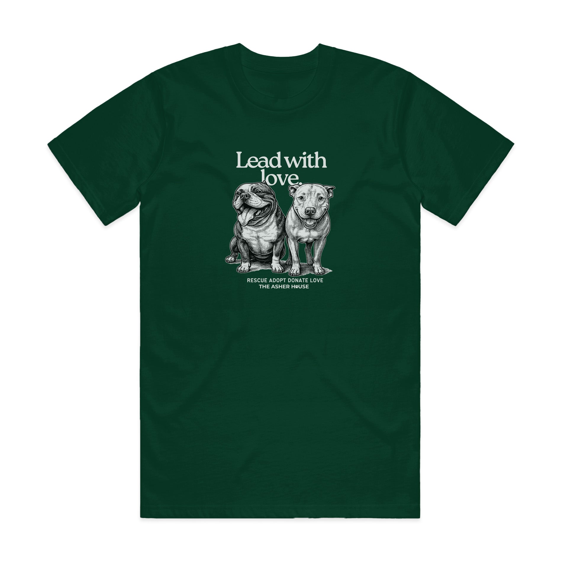 New! PawsitiviTEES T-Shirt: Lead with love Up to 3XL