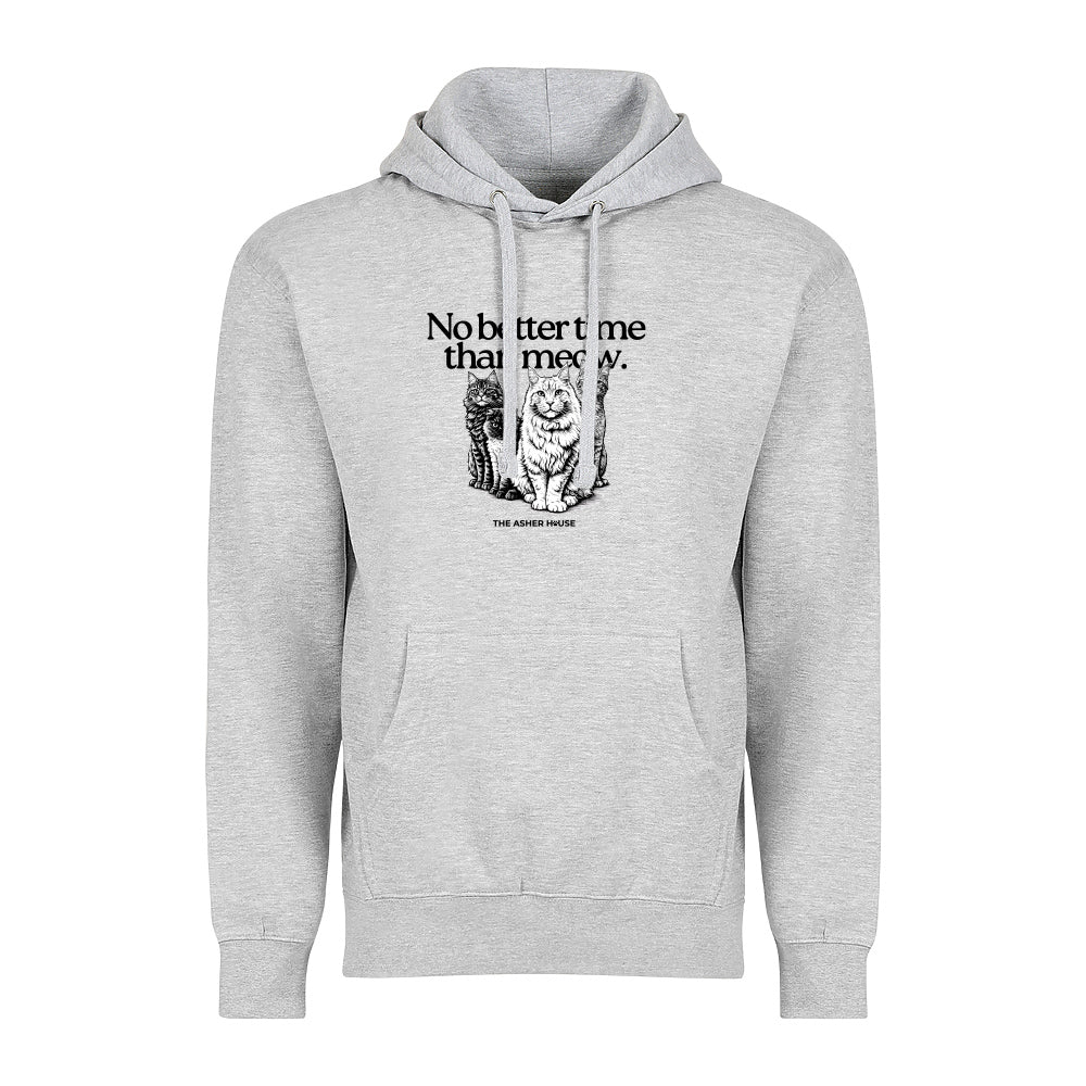 New! PawsitiviTEES Hoodie No Better Time Than Meow- Up to 5XL