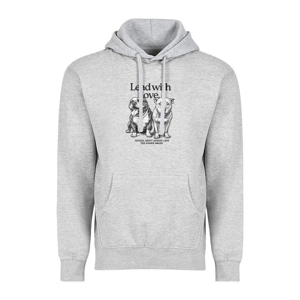 New! PawsitiviTEES Lead with love Hoodie- Up to 5XL