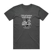 New! PawsitiviTEES T-Shirt: Life is better with dogs Up to 3XL