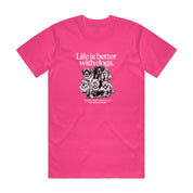 New! PawsitiviTEES T-Shirt: Life is better with dogs Up to 3XL
