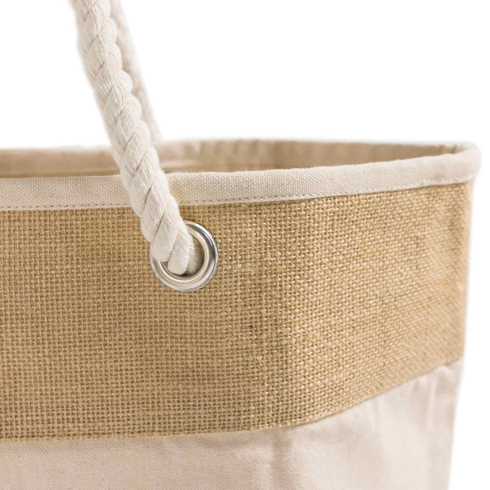 New! Large Canvas Rope Tote