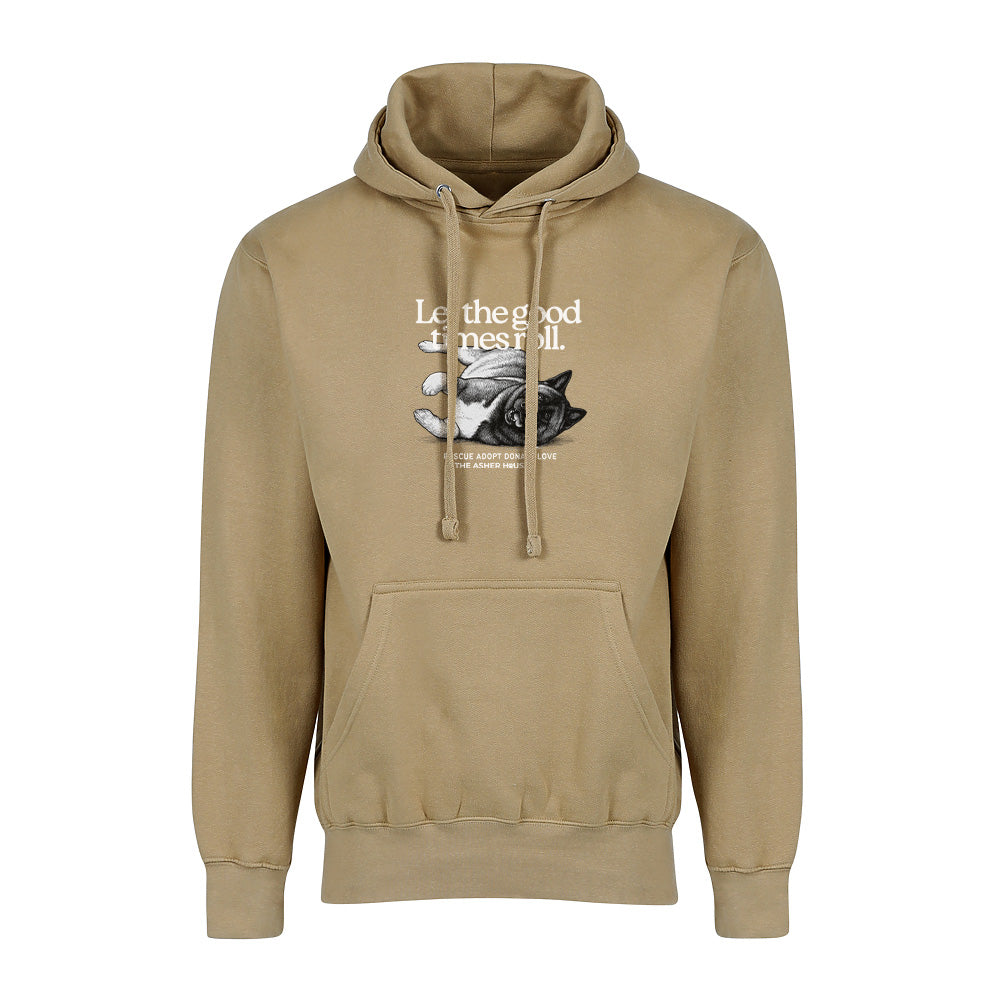 New! PawsitiviTEES Let The Good Times Roll Hoodie- Up to 5XL