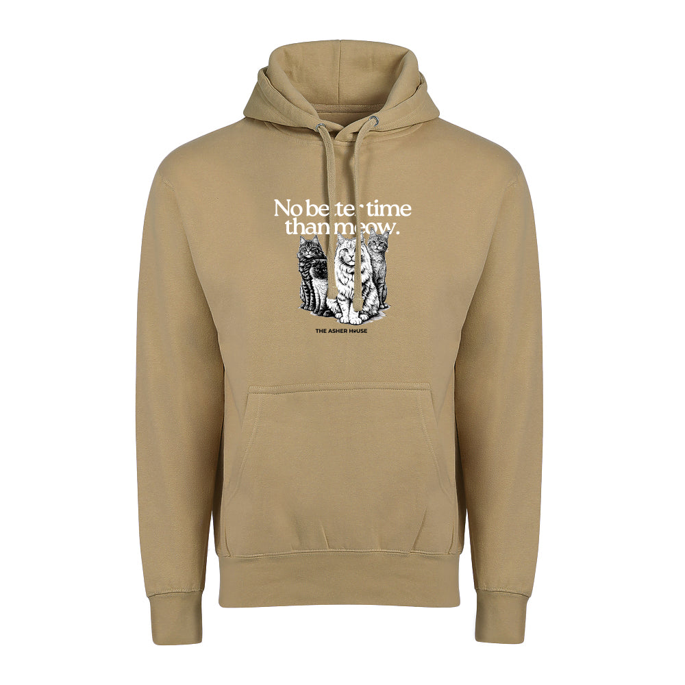 New! PawsitiviTEES Hoodie No Better Time Than Meow- Up to 5XL