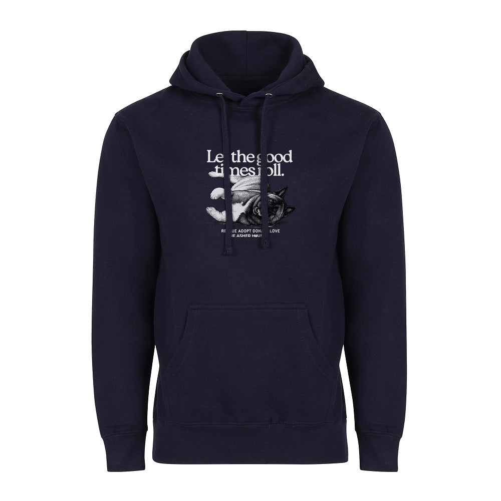 New! PawsitiviTEES Let The Good Times Roll Hoodie- Up to 5XL